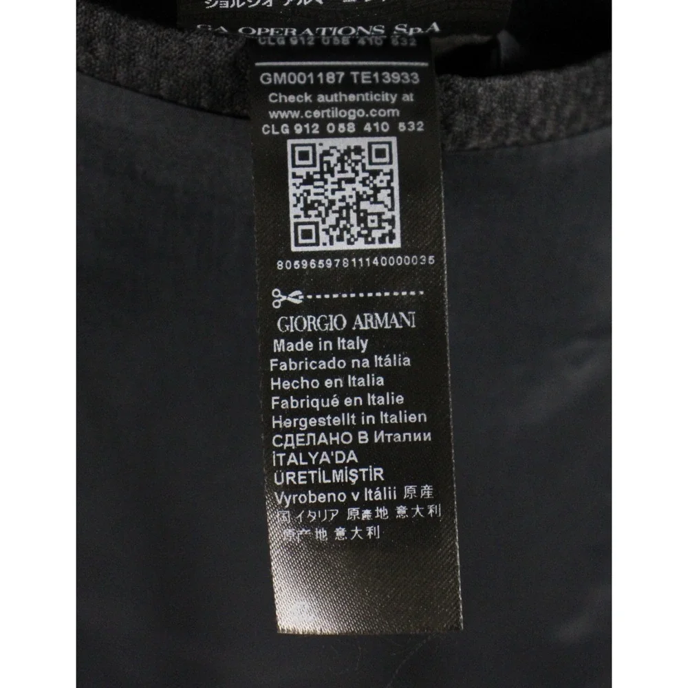 $2995 Giorgio Armani Blazer 42 R (52 EU) Silk Black One Button Shawl Lapel Italy